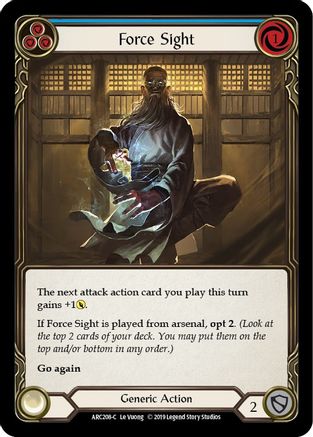 Force Sight (Blue) (ARC208) - Arcane Rising Unlimited Edition Rainbow Foil