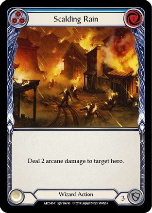 Scalding Rain (Blue) (ARC143) - Arcane Rising Unlimited Edition