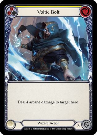 Voltic Bolt (Yellow) (ARC148) - Arcane Rising Unlimited Edition Rainbow Foil