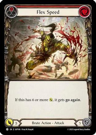 Flex Speed (Red) (SUP146) - Super Slam Rainbow Foil