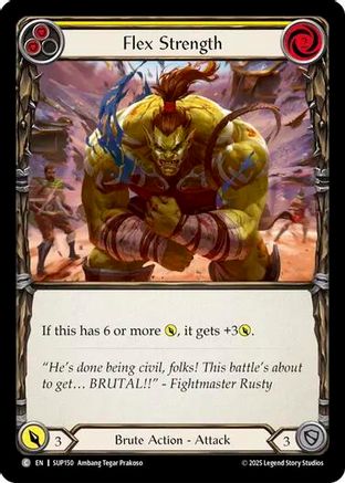Flex Strength (Yellow) (SUP150) - Super Slam Rainbow Foil