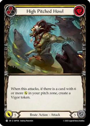 High Pitched Howl (Yellow) (SUP156) - Super Slam Rainbow Foil