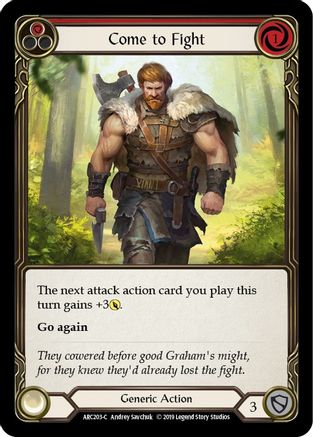 Come to Fight (Red) [U-ARC203] (Arcane Rising Unlimited)  Unlimited Normal