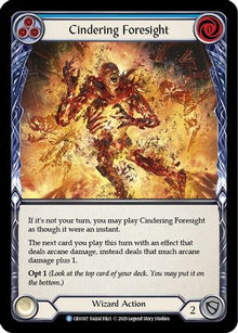 Cindering Foresight (Blue) [U-CRU167] (Crucible of War Unlimited)  Unlimited Rainbow Foil