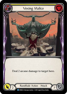 Vexing Malice (Yellow) [U-MON233-RF] (Monarch Unlimited)  Unlimited Rainbow Foil