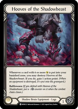 Hooves of the Shadowbeast [MON122-CF] (Monarch)  1st Edition Cold Foil