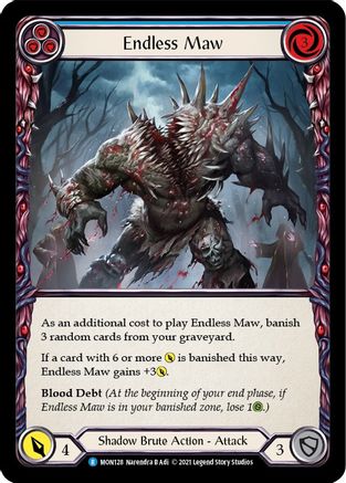 Endless Maw (Blue) [U-MON128-RF] (Monarch Unlimited)  Unlimited Rainbow Foil