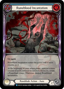 Runeblood Incantation (Blue) [EVR109] (Everfest)  1st Edition Extended Art Rainbow Foil