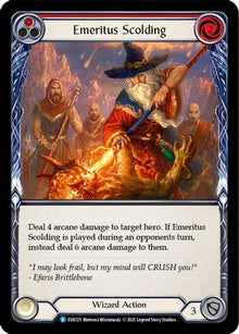 Emeritus Scolding (Red) [EVR125] (Everfest)  1st Edition Rainbow Foil