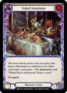 Veiled Intentions (Yellow) [EVR151] (Everfest)  1st Edition Rainbow Foil