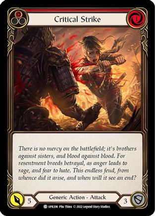 Critical Strike (Red) [UPR206] (Uprising)  Rainbow Foil