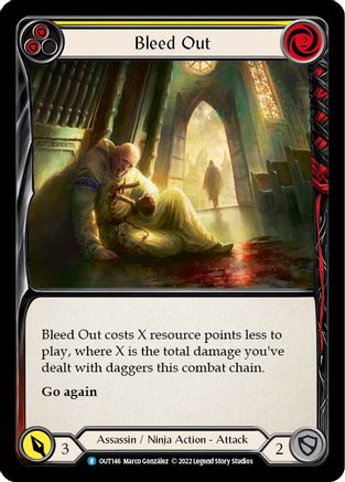 Bleed Out (Yellow) [OUT146] (Outsiders)  Rainbow Foil