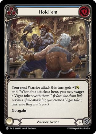 Hold 'em (Blue) [HVY132] (Heavy Hitters)  Rainbow Foil