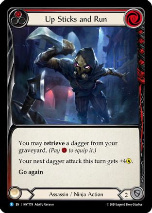 Up Sticks and Run (Red) [HNT179] (The Hunted)  Rainbow Foil