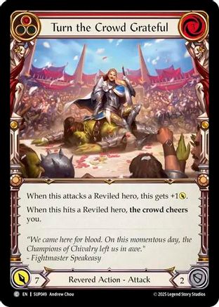 Turn the Crowd Grateful (Red) (SUP049) - Super Slam Rainbow Foil