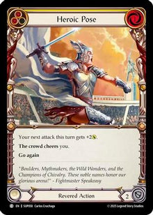Heroic Pose (Yellow) (SUP058) - Super Slam Rainbow Foil