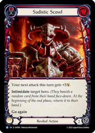 Sadistic Scowl (SUP095) - Super Slam Rainbow Foil