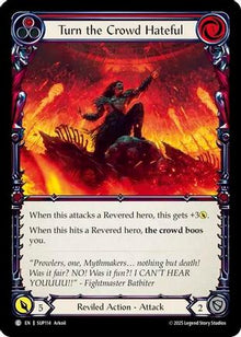 Turn the Crowd Hateful (Red) (SUP114) - Super Slam Rainbow Foil