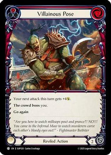 Villainous Pose (Red) (SUP120) - Super Slam Rainbow Foil