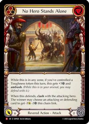 No Hero Stands Alone (SUP020) - Super Slam Rainbow Foil
