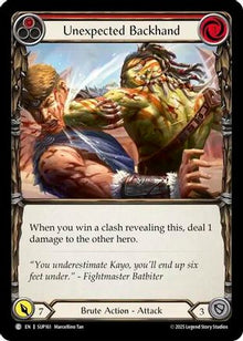 Unexpected Backhand (Red) (SUP161) - Super Slam Rainbow Foil