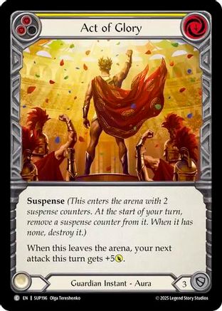 Act of Glory (Yellow) (SUP196) - Super Slam Rainbow Foil