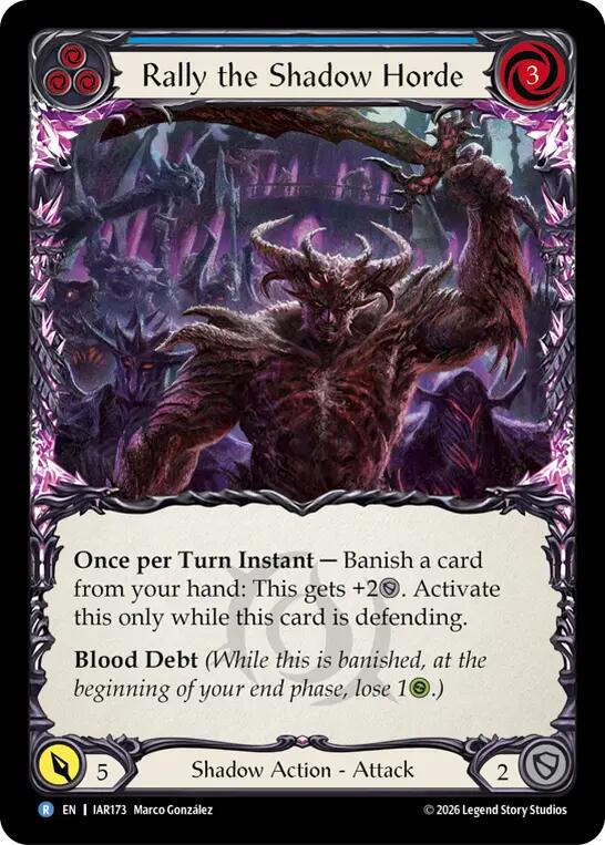 Rally the Shadow Horde (Blue)