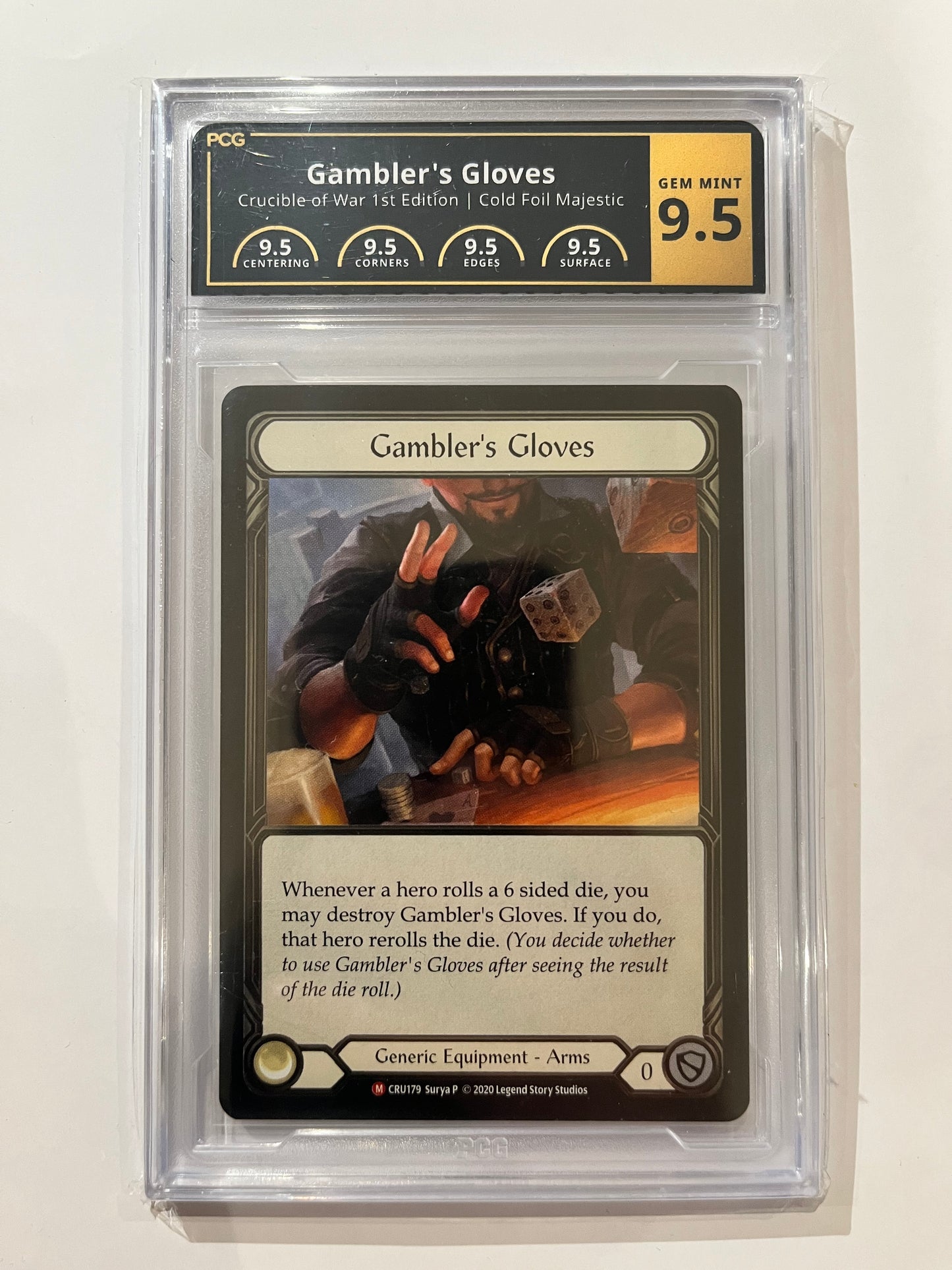 Gambler's Gloves - Cold Foil - 9.5 Graded PCG