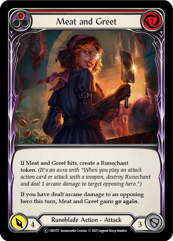 Meat and Greet (Red) [U-CRU151] (Crucible of War Unlimited)  Unlimited Rainbow Foil