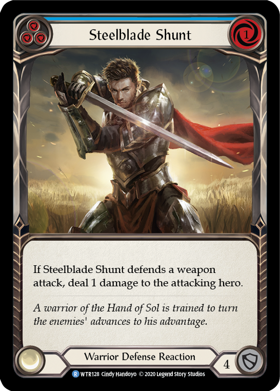 Steelblade Shunt (Blue) [U-WTR128] (Welcome to Rathe Unlimited)  Unlimited Rainbow Foil
