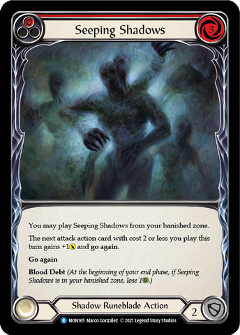 Seeping Shadows (Red) [MON165] (Monarch)  1st Edition Normal
