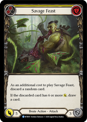 Savage Feast (Yellow) [U-WTR015] (Welcome to Rathe Unlimited)  Unlimited Rainbow Foil