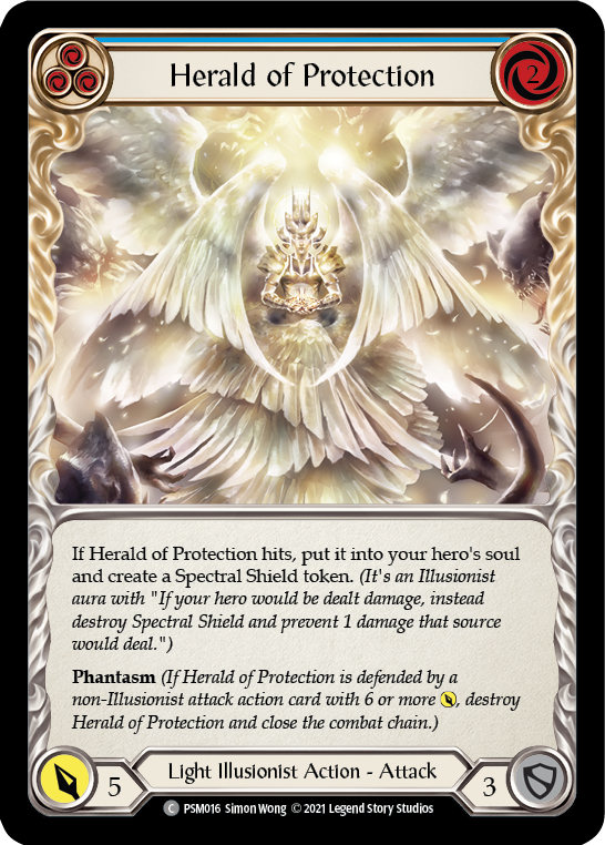 Herald of Protection (Blue) [PSM016] (Monarch Prism Blitz Deck)