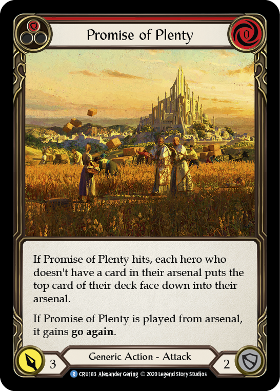 Promise of Plenty (Red) [CRU183] (Crucible of War)  1st Edition Rainbow Foil