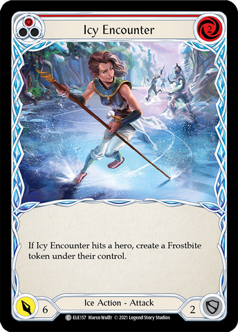 Icy Encounter (Red) [ELE157] (Tales of Aria)  1st Edition Rainbow Foil