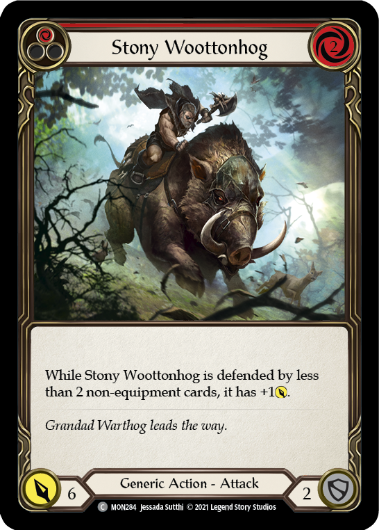Stony Woottonhog (Red) [MON284] (Monarch)  1st Edition Normal