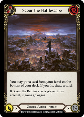 Scour the Battlescape (Yellow) [U-WTR195] (Welcome to Rathe Unlimited)  Unlimited Rainbow Foil