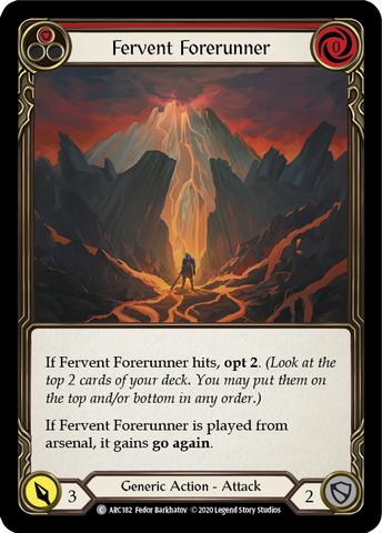 Fervent Forerunner (Red) [U-ARC182] (Arcane Rising Unlimited)  Unlimited Rainbow Foil