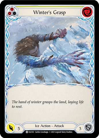 Winter's Grasp (Yellow) [ELE161] (Tales of Aria)  1st Edition Rainbow Foil