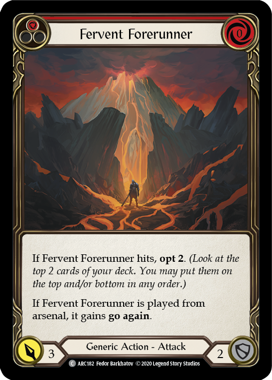 Fervent Forerunner (Red) [U-ARC182] (Arcane Rising Unlimited)  Unlimited Normal