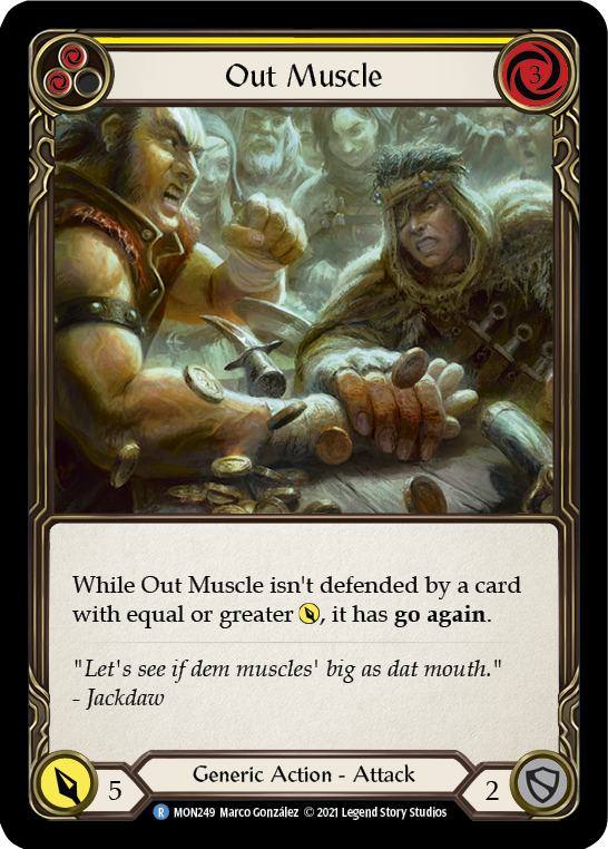 Out Muscle (Yellow) [MON249-RF] (Monarch)  1st Edition Rainbow Foil
