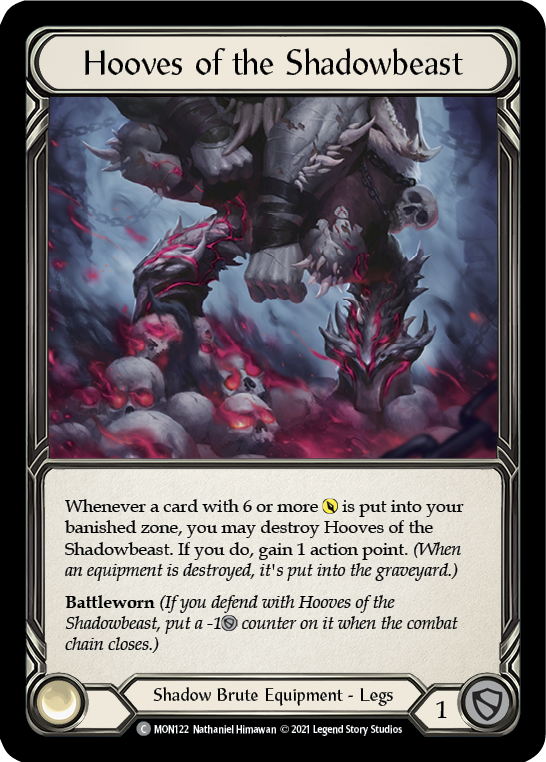 Hooves of the Shadowbeast [MON122] (Monarch)  1st Edition Normal