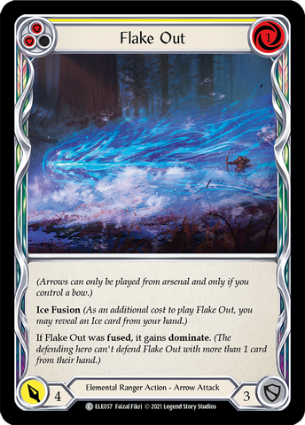 Flake Out (Yellow) [ELE057] (Tales of Aria)  1st Edition Rainbow Foil