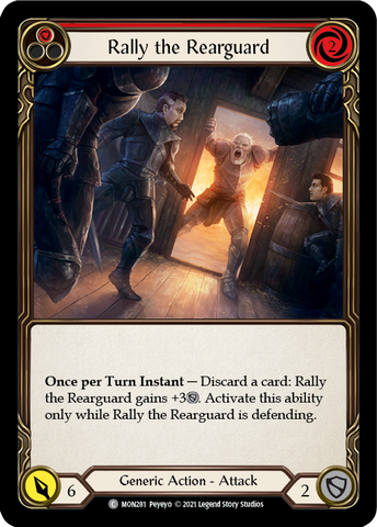 Rally the Rearguard (Red) [MON281-RF] (Monarch)  1st Edition Rainbow Foil