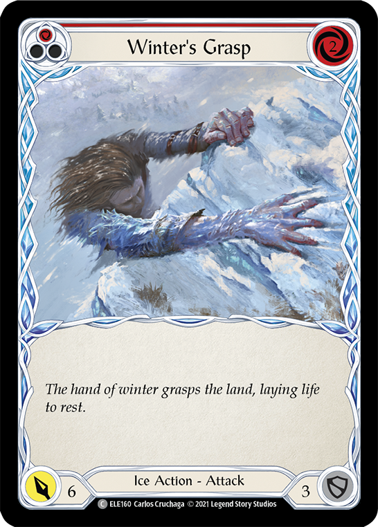 Winter's Grasp (Red) [ELE160] (Tales of Aria)  1st Edition Rainbow Foil