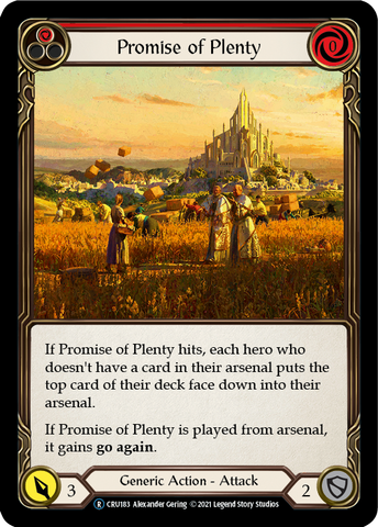 Promise of Plenty (Red) [U-CRU183] (Crucible of War Unlimited)  Unlimited Normal