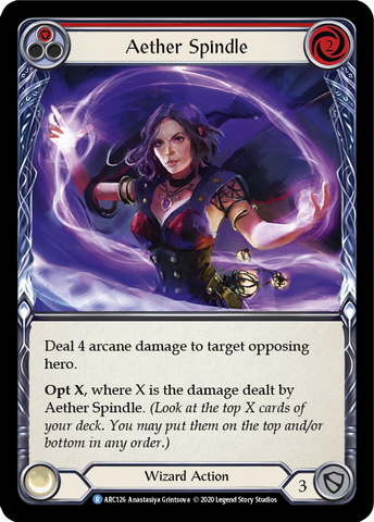 Aether Spindle (Red) [U-ARC126] (Arcane Rising Unlimited)  Unlimited Rainbow Foil