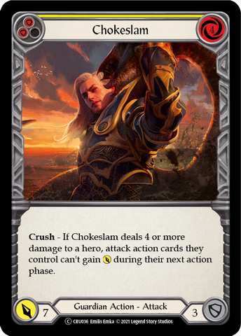 Chokeslam (Yellow) [U-CRU036] (Crucible of War Unlimited)  Unlimited Normal