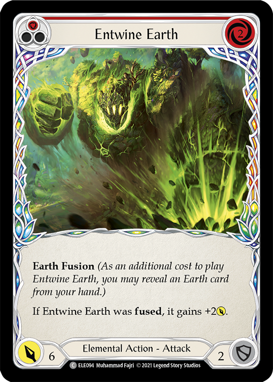 Entwine Earth (Red) [ELE094] (Tales of Aria)  1st Edition Rainbow Foil