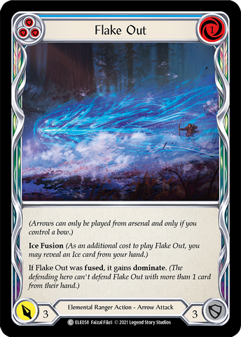 Flake Out (Blue) [ELE058] (Tales of Aria)  1st Edition Rainbow Foil